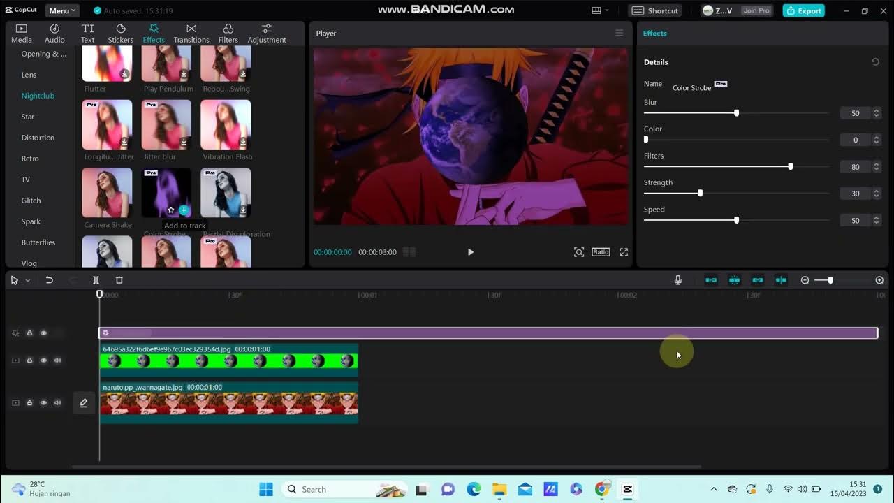 CapCut Tutorial on PC Desktop! How to Apply Color Strobe Effect to
