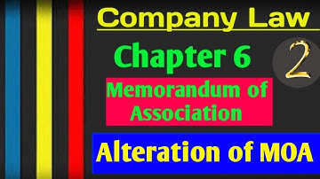 COMPANY LAW CHAPTER - 6 MEMORANDUM OF ASSOCIATION | SEMESTER 2ND | DUSOL | IGNOU| PART2 |BCOMCLASSES