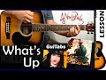 How to play whats up   4 non blondes  guitar lesson   guitabs n132