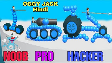 Draw joust Gameplay NOOB PRO vs HACKER OGGY and Jack Funny Voice in e