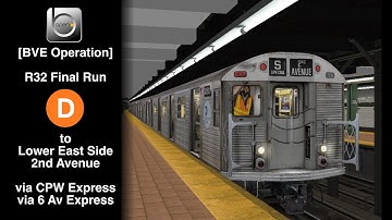 OpenBVE: NYC Subway R32 Farewell Ride Retirement Run from 145th Street to 2nd Avenue