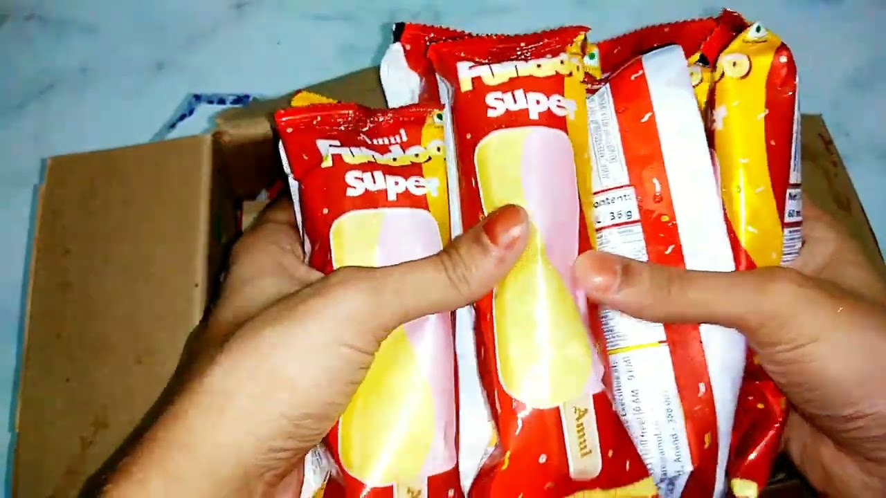 Fundoo Super Icecream unboxing | Yummy Amul icecream | Mango ...