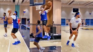 Ben Simmons Hitting 3s NOW !! Crazy Dunk !!!