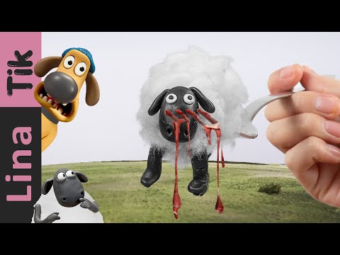 Shaun the Sheep: Lina Tik eating JUICY Grilled Lamb Chops - ASMR Mukbang food sounds in real life