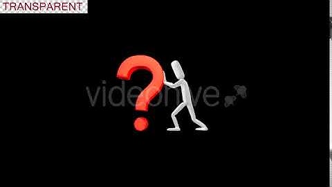 Poseman Pushing Question Mark | Motion Graphics - Envato elements