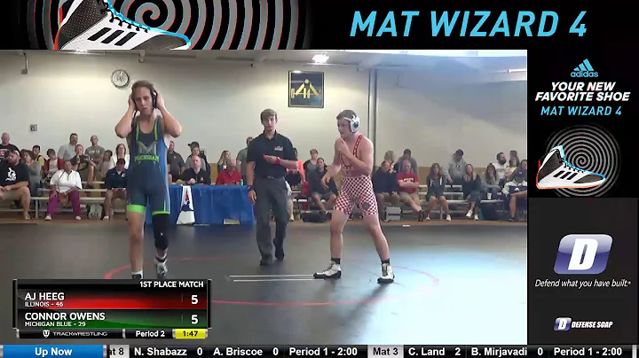 Mat 1 119 AJ Heeg Illinois Vs Connor Owens Michiga...