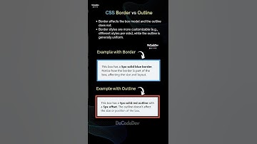 CSS Border vs Outline 😮 Explained! #css #frontend #html #css #interviewprep #coding