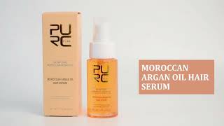 Purc Argan Oil Hair Serum Smoothing Essence Soft Repair Damaged Frizz Anti Dandruff Scalp Treatment