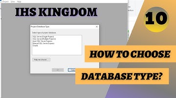 Choosing Database type | IHS Kingdom Software