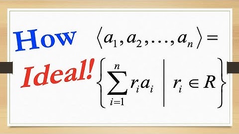 Ideal Generated by a Set in a Ring