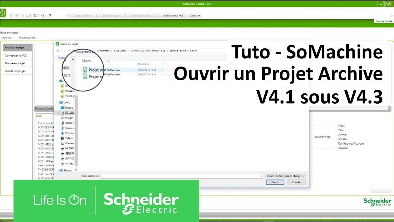 Comment ouvrir un fichier Archive SoMachine V4.1 avec SoMachine V4.3 et