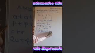 Algebraic Expression part 1 #trending #maths #gce #youtube #education #exam #algebra #shorts