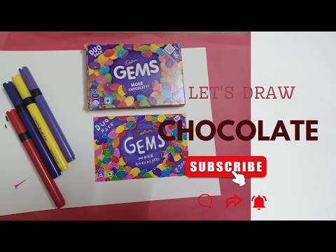 Gems Chocolate Chcolatedrawing Gemsdrawing Easychocolaterecipe