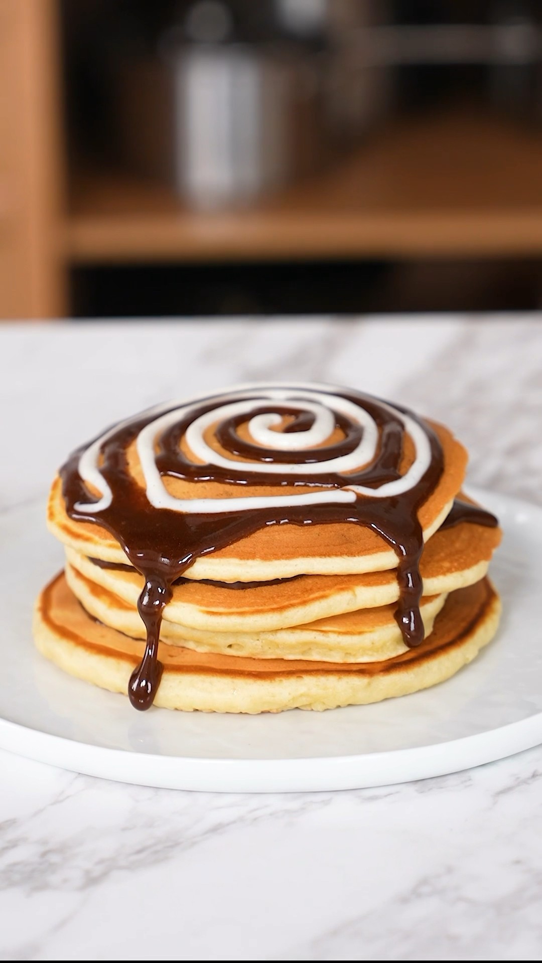 Cinnamon Roll Pancakes At Home