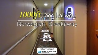 1000 ft long hallway Norwegian Breakaway after refurbisment