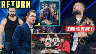 WHAT 😱 ROMAN REIGNS LEAVING WWE || JOHN CENA RETURN || DREW MCINTYRE UPDATE || RAW MATCHCARD ||