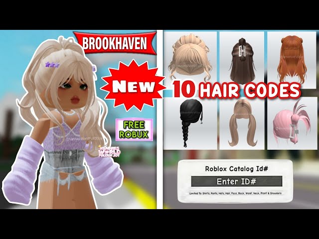 NEW* 10 CUTE HAIR ID CODES FOR BROOKHAVEN 🏡RP, BERRY AVENUE AND BLOXBURG  😍✨ 