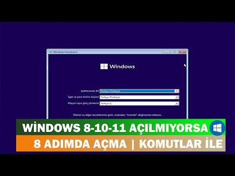 Windows 8-10-11 Açılmıyorsa Komutlar ile Başlangıç Onarma