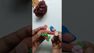 Diy beautiful clayart with tree birds🐦 #shorts #ytshorts #art #clay #clayart #clayvideos