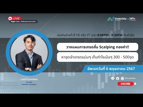 Night Live ลุยเทรดทองคำ วันที่ 6 พฤษภาคม 2024 กับหัวข้อ : วางแผนการเทรดสั้น Scalping ทองคำ!