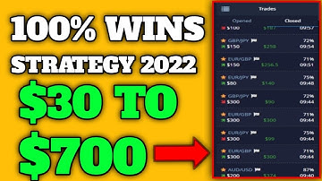 100% Wins Strategy - $30 to $700 - Best Trading Binary Options Strategy 2022