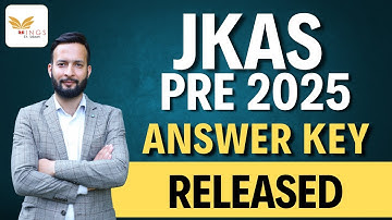 JKAS PRE ANSWER KEY RELEASED!