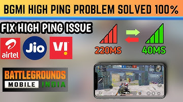 Bgmi High ping problem solved | Fix Bgmi ping High problem | Bgmi High ping Jio / Airtel / Vi Fixed