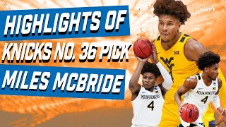 Miles McBride Highlights: Knicks draft West Virginia point guard | 2021 NBA Draft | SNY