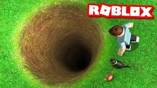 JUMPING INTO A BOTTOMLESS PIT IN ROBLOX