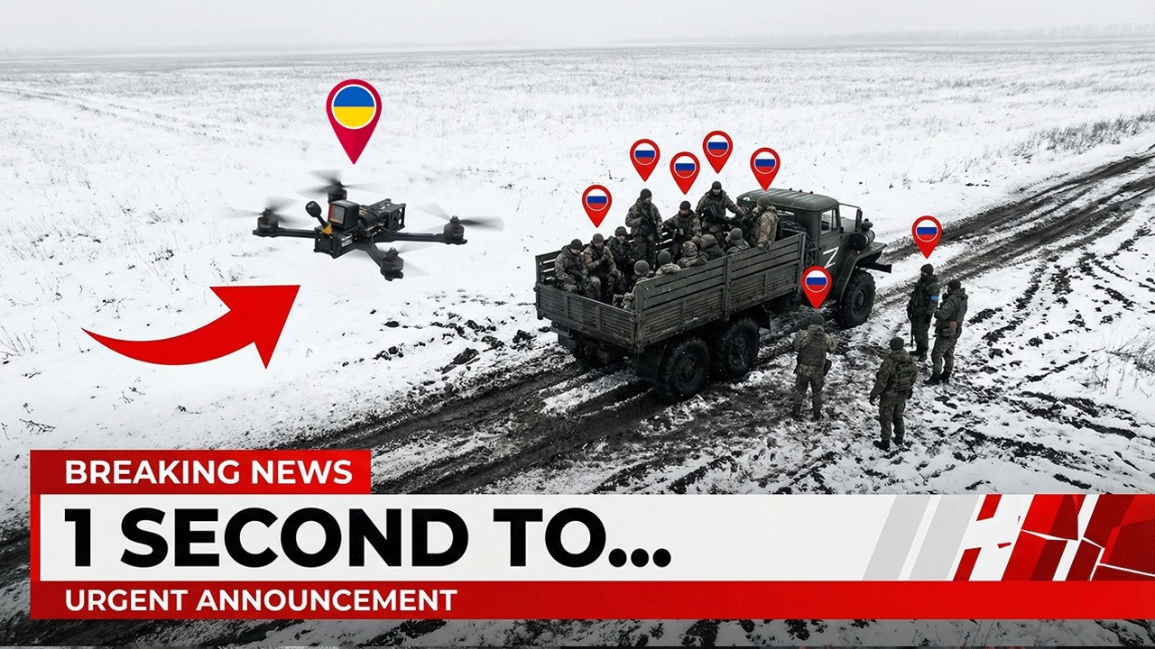 Ukrainian Drones Spotted Truck Packed With Troops, Russian - Then THIS Happened...
