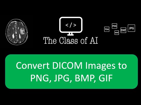 DICOM画像をPNG、JPG、BMP、GIFに変換する