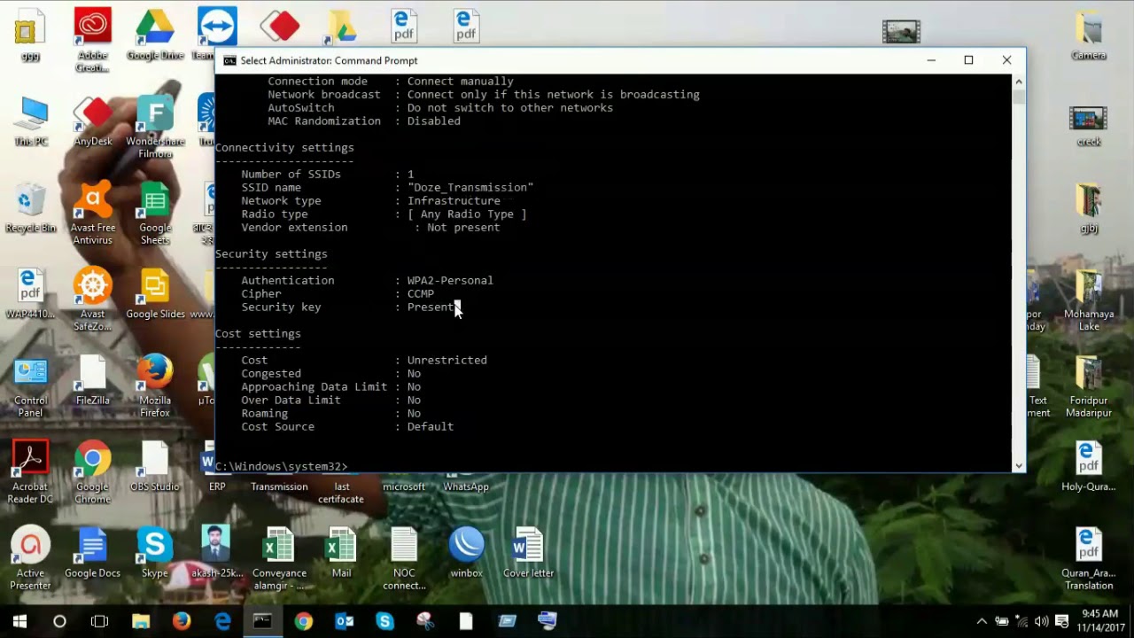 HOW TO HACK WIRELESS PASSWORD WITH COMMAND PROMPT IN WINDOWS 10 - YouTube