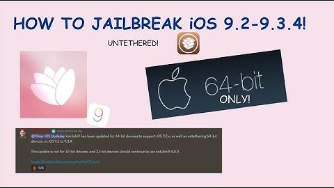 How To Untether Jailbreak iOS 9.2-9.3.4 (64BIT ONLY)