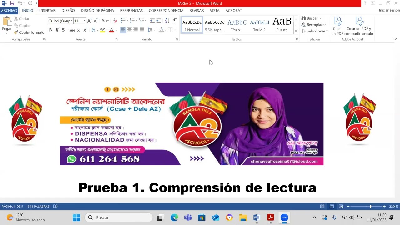 DELE A2 - Prueba 1. Comprensión de lectura TAREA 2 #bangla_dele_a2 bangla_dele_a2 #dele_a2