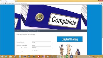 Complaints management System Project in asp net