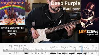 Rainbow Ritchie Blackmore Man on the Silver Mountain Guitar Solo With TAB