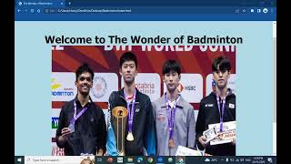 Aimsity Web Designing Competition (The Wonder of Badminton)