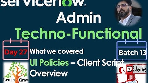 Batch 13 | Day27 |UI Policies - Client Script Overview #Shorts #Short