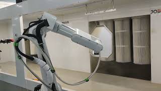 Robot automatic electrostatic powder coating,