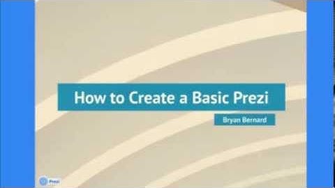 How to Create a Basic Prezi