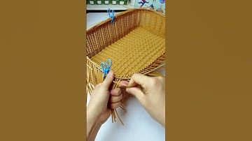 How to weave big storage basket with rattan #diy #rattan #handmade
