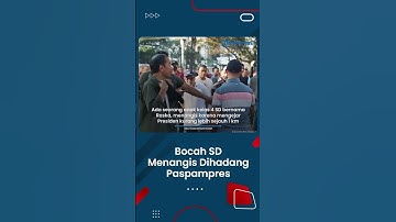 Anak SD Nangis Dihadang Paspampres untuk Berfoto Dengan Jokowi, Kekeh Tetap kejar Presiden!