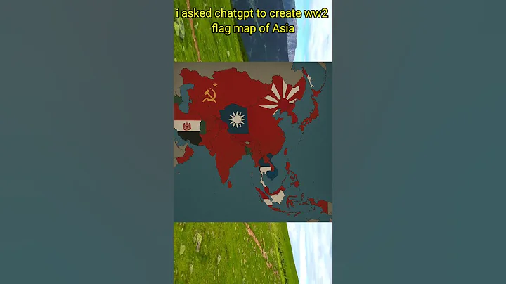 i asked chatgpt to create ww2 flag map of Asia #geography #map #asia #ww2 #shorts