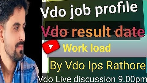 VDO QNA||vdo Job profile|| vdo result |vdo staff salary quarter||vdo live office job profile ||