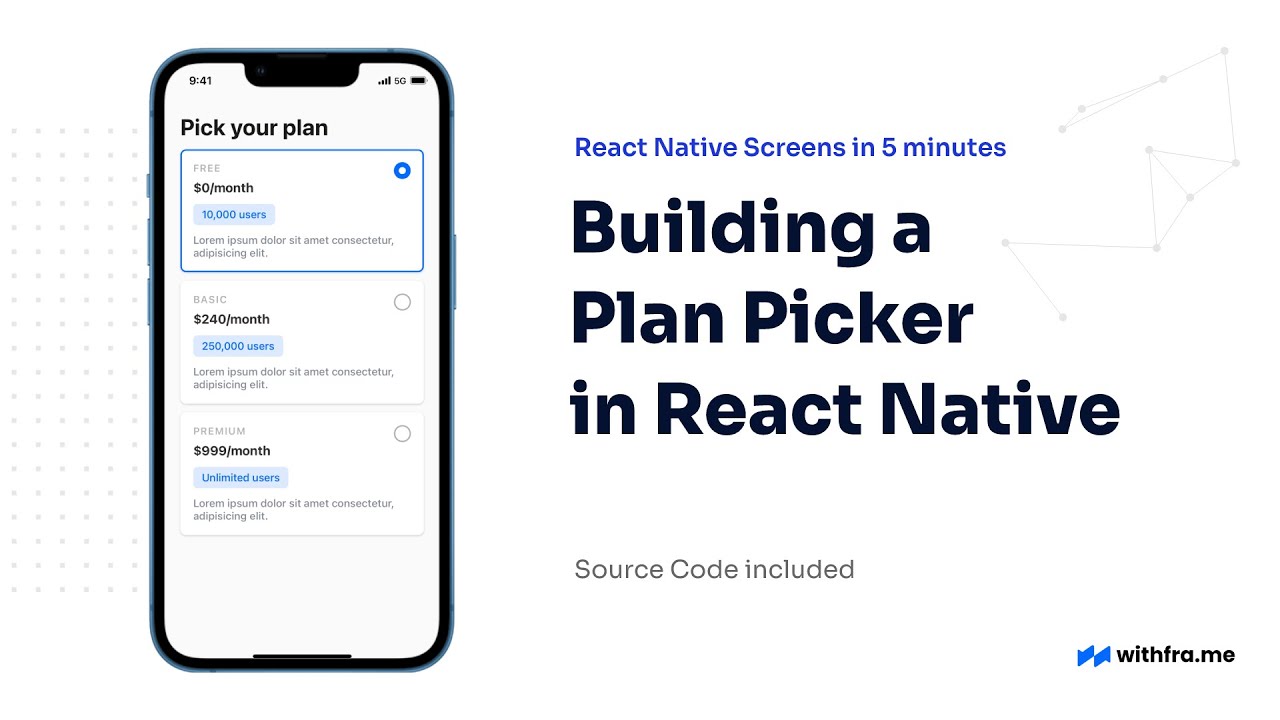 #13 Building a Plan Picker in React Native - YouTube