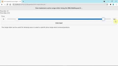 price range slider with javascript