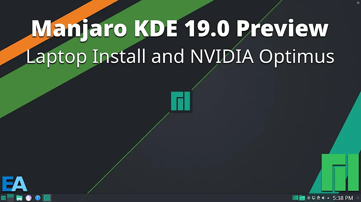Manjaro KDE 19.0: ラップトップへのインストールとNVIDIA Optimus