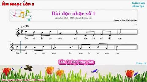 Bài Đọc Nhạc Số 1   Âm Nhạc Lớp 5   SGK Chân Trời Sáng Tạo