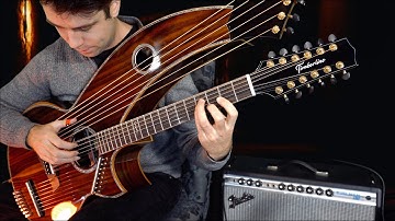 Greensleeves - 26 String Harp Guitar Version