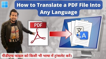 How to Translate a PDF File Into Any Language | Translate PDF English to Hindi